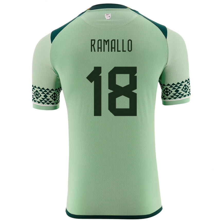 Kids Football Bolivia Rodrigo Ramallo #18 Light Green Home Jersey 24-26 T-Shirt Canada