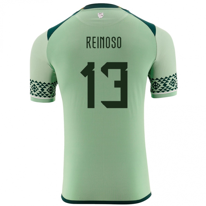 Kids Football Bolivia Jair Reinoso #13 Light Green Home Jersey 24-26 T-Shirt Canada