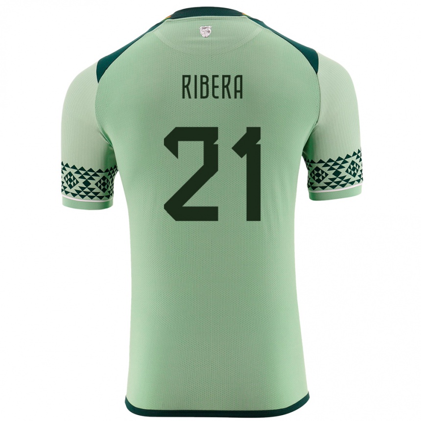 Kids Football Bolivia Daniel Ribera #21 Light Green Home Jersey 24-26 T-Shirt Canada