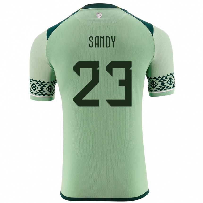 Kids Football Bolivia Daniel Sandy #23 Light Green Home Jersey 24-26 T-Shirt Canada