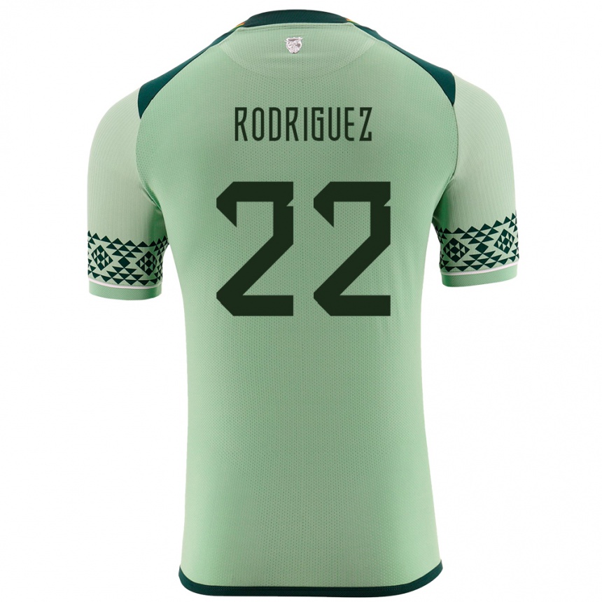 Kids Football Bolivia Carlitos Rodriguez #22 Light Green Home Jersey 24-26 T-Shirt Canada