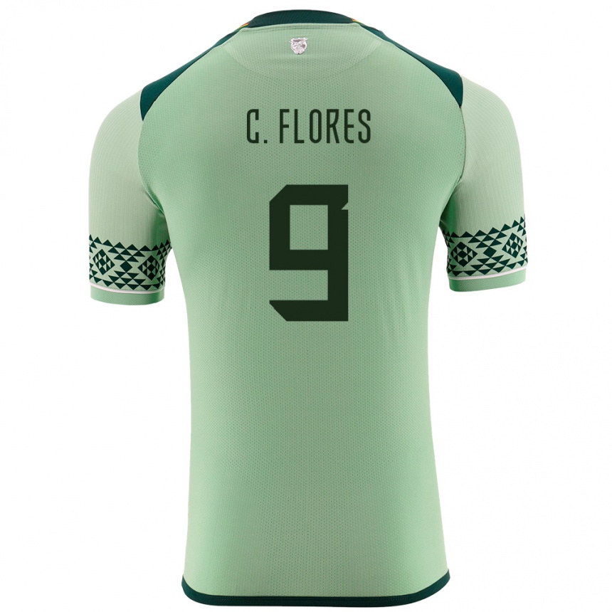 Kids Football Bolivia Cesar Flores #9 Light Green Home Jersey 24-26 T-Shirt Canada