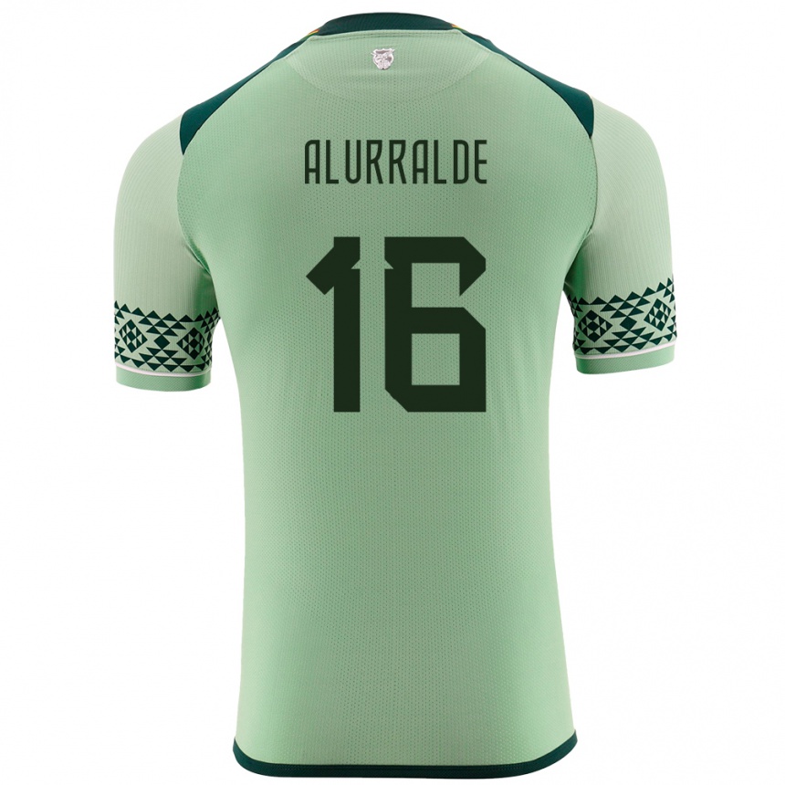 Kids Football Bolivia Samantha Alurralde #16 Light Green Home Jersey 24-26 T-Shirt Canada