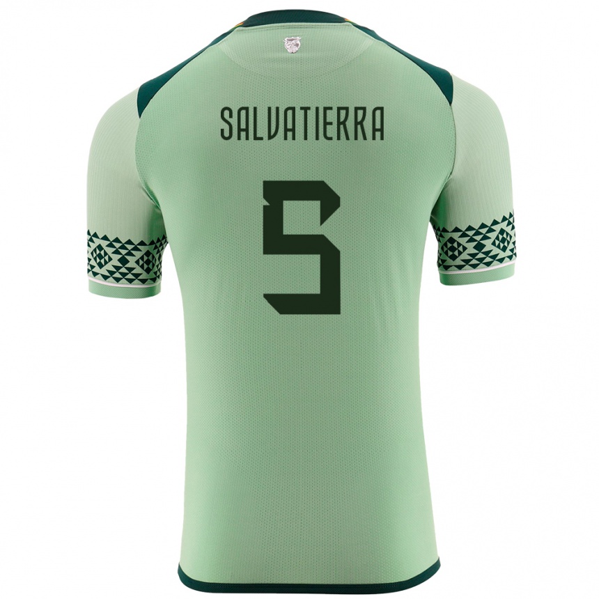 Kids Football Bolivia Érika Salvatierra #5 Light Green Home Jersey 24-26 T-Shirt Canada