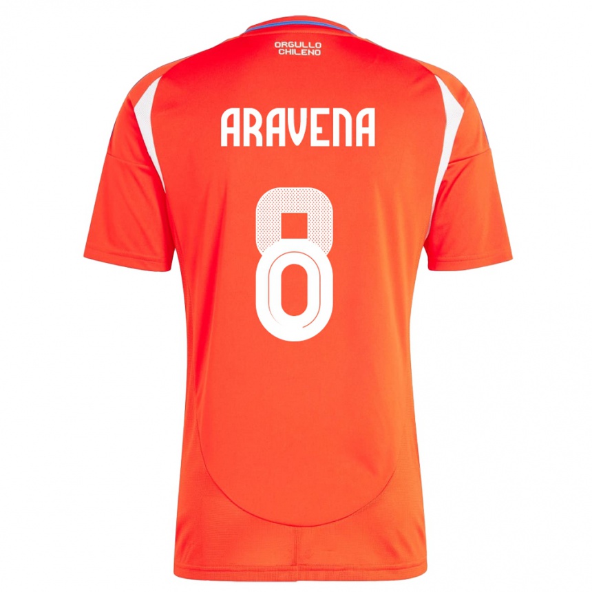 Kids Football Chile Alexander Aravena #8 Red Home Jersey 24-26 T-Shirt Canada