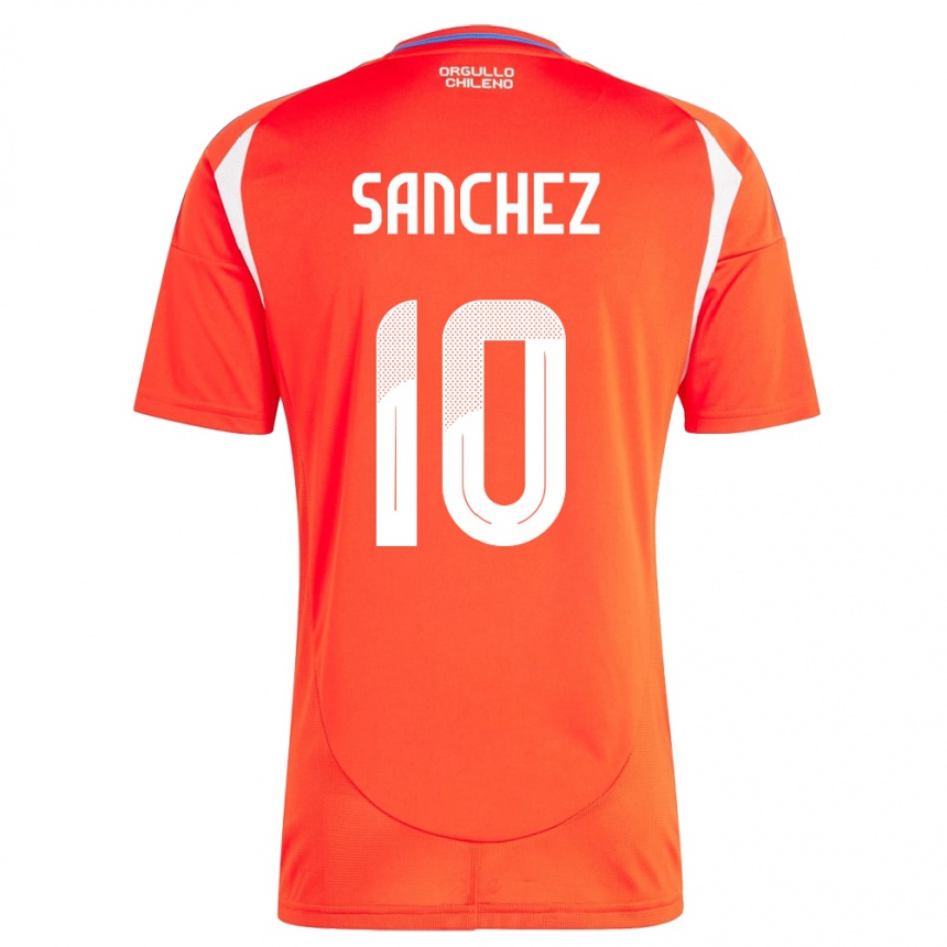 Kids Football Chile Alexis Sánchez #10 Red Home Jersey 24-26 T-Shirt Canada