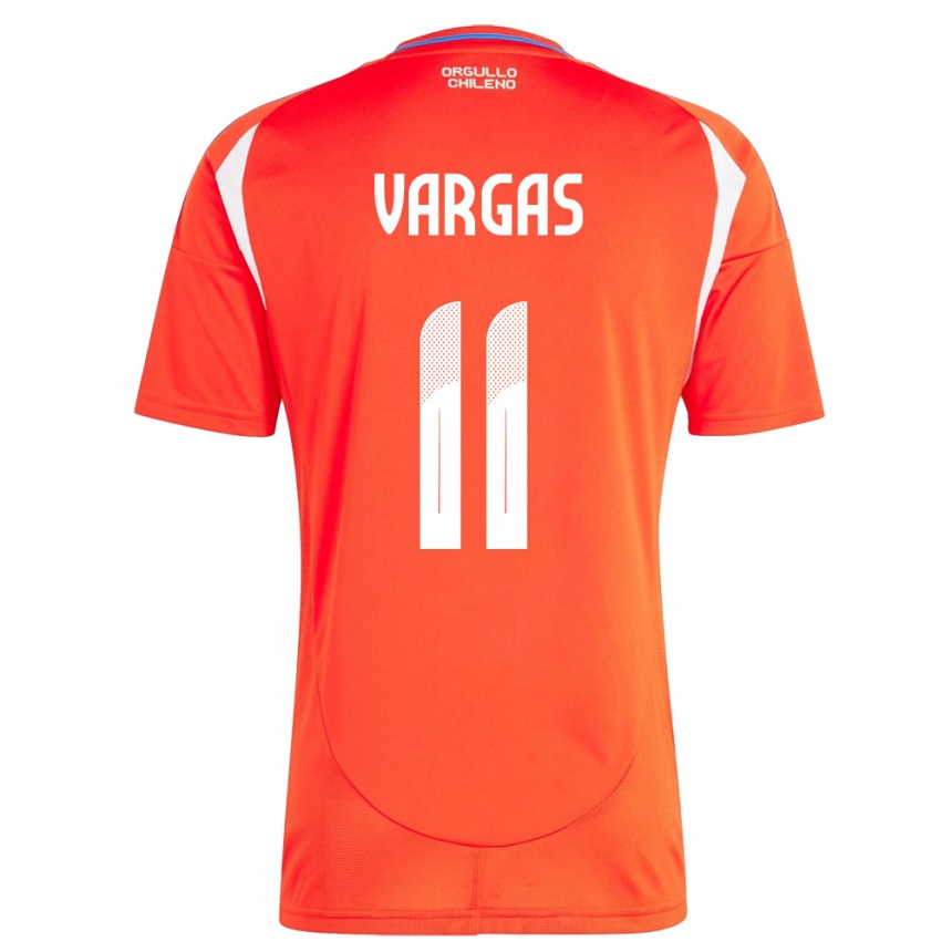 Kids Football Chile Eduardo Vargas #11 Red Home Jersey 24-26 T-Shirt Canada