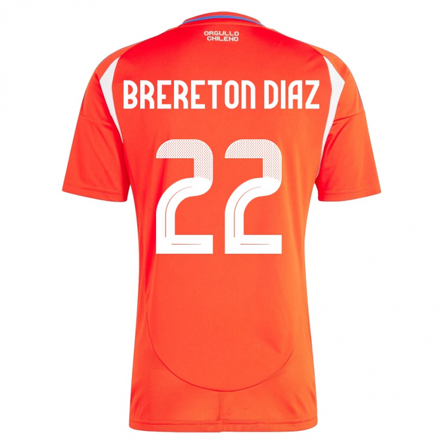 Kids Football Chile Ben Brereton Díaz #22 Red Home Jersey 24-26 T-Shirt Canada