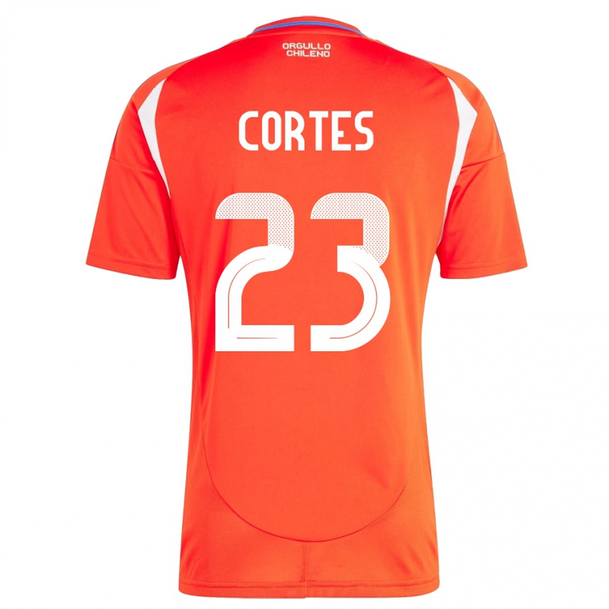 Kids Football Chile Brayan Cortés #23 Red Home Jersey 24-26 T-Shirt Canada