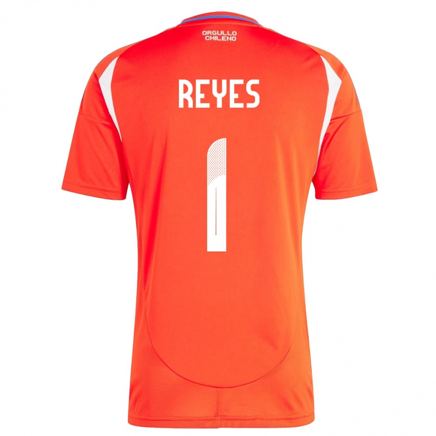 Kids Football Chile Vicente Reyes #1 Red Home Jersey 24-26 T-Shirt Canada