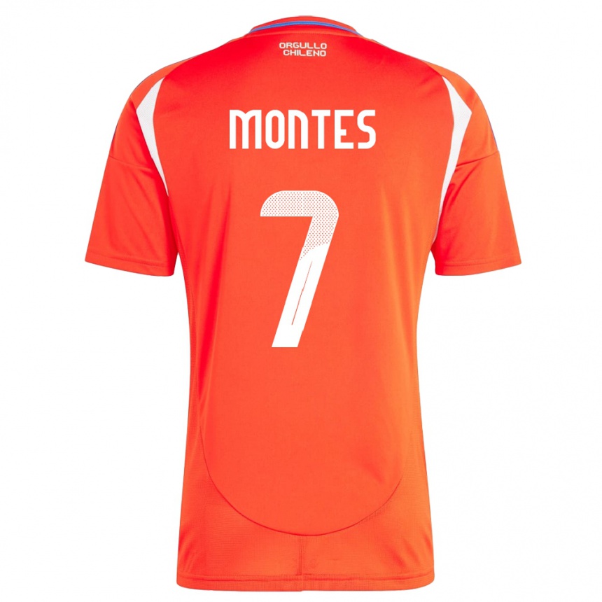 Kids Football Chile Clemente Montes #7 Red Home Jersey 24-26 T-Shirt Canada