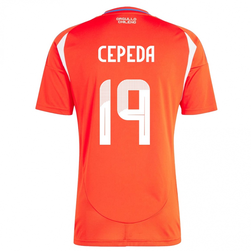 Kids Football Chile Lucas Cepeda #19 Red Home Jersey 24-26 T-Shirt Canada