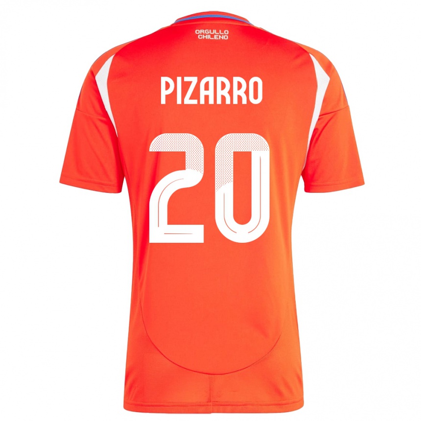 Kids Football Chile Damián Pizarro #20 Red Home Jersey 24-26 T-Shirt Canada