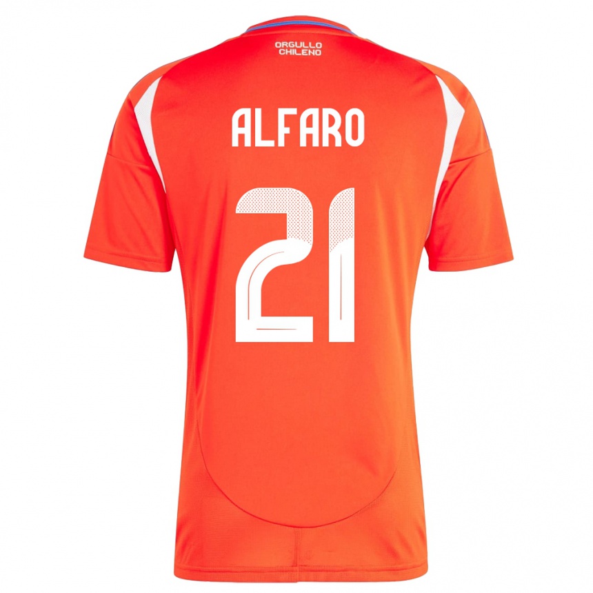 Kids Football Chile Julián Alfaro #21 Red Home Jersey 24-26 T-Shirt Canada