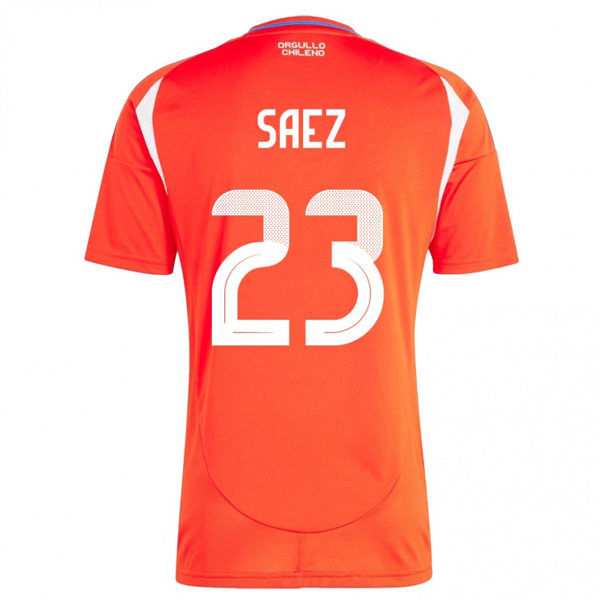 Kids Football Chile Ignacio Sáez #23 Red Home Jersey 24-26 T-Shirt Canada