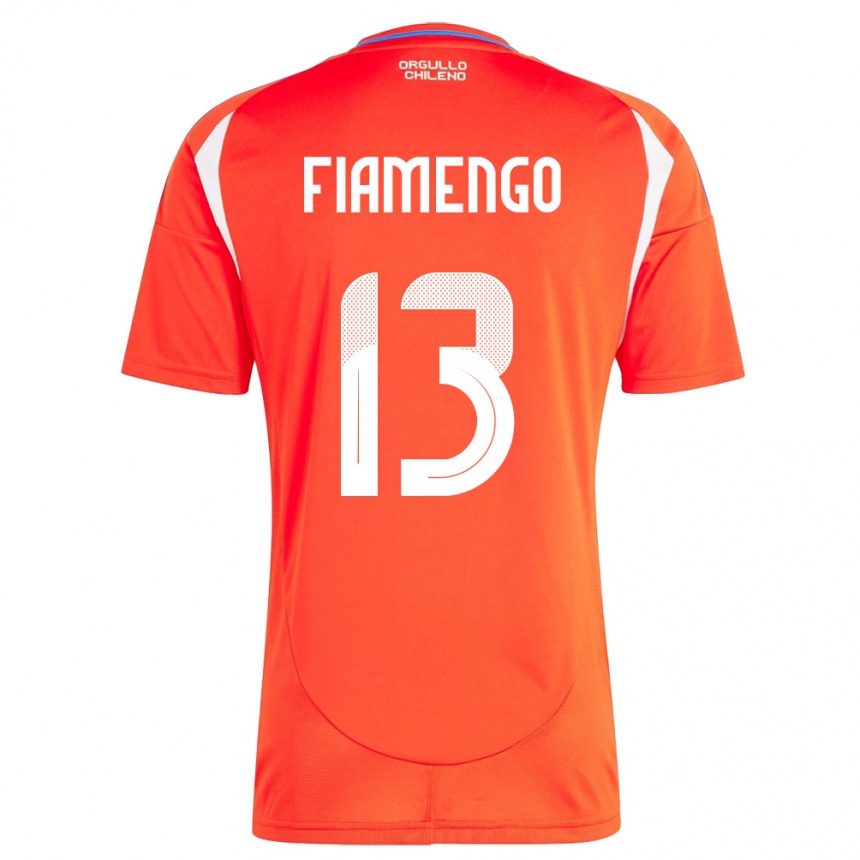 Kids Football Chile Darko Fiamengo #13 Red Home Jersey 24-26 T-Shirt Canada