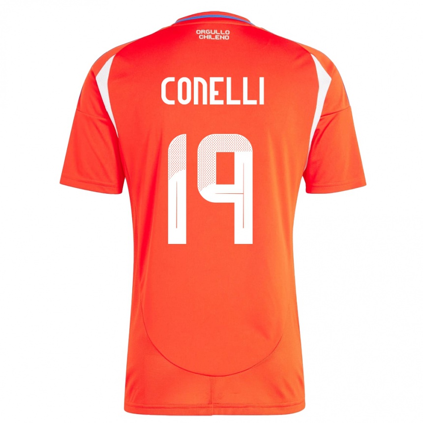 Kids Football Chile Vicente Conelli #19 Red Home Jersey 24-26 T-Shirt Canada