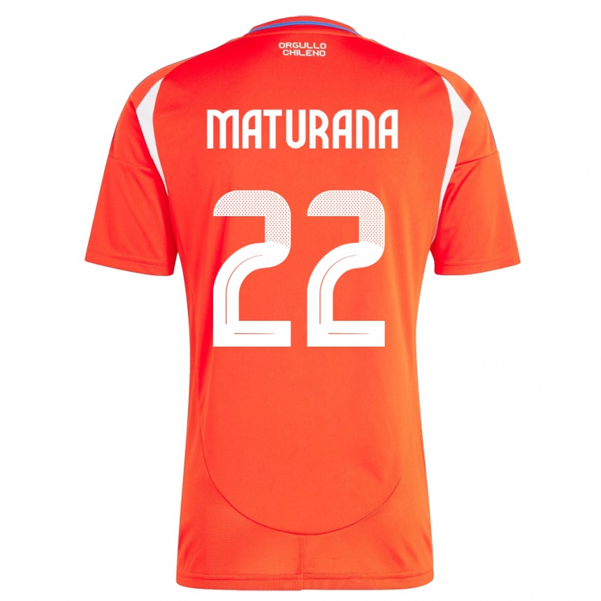 Kids Football Chile Martín Maturana #22 Red Home Jersey 24-26 T-Shirt Canada