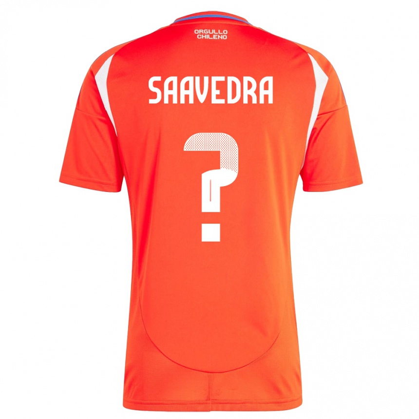 Kids Football Chile Danilo Saavedra #0 Red Home Jersey 24-26 T-Shirt Canada