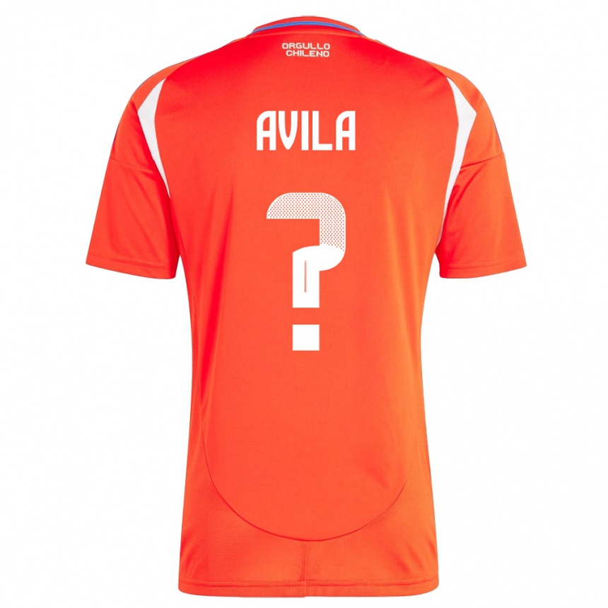 Kids Football Chile Gustavo Ávila #0 Red Home Jersey 24-26 T-Shirt Canada