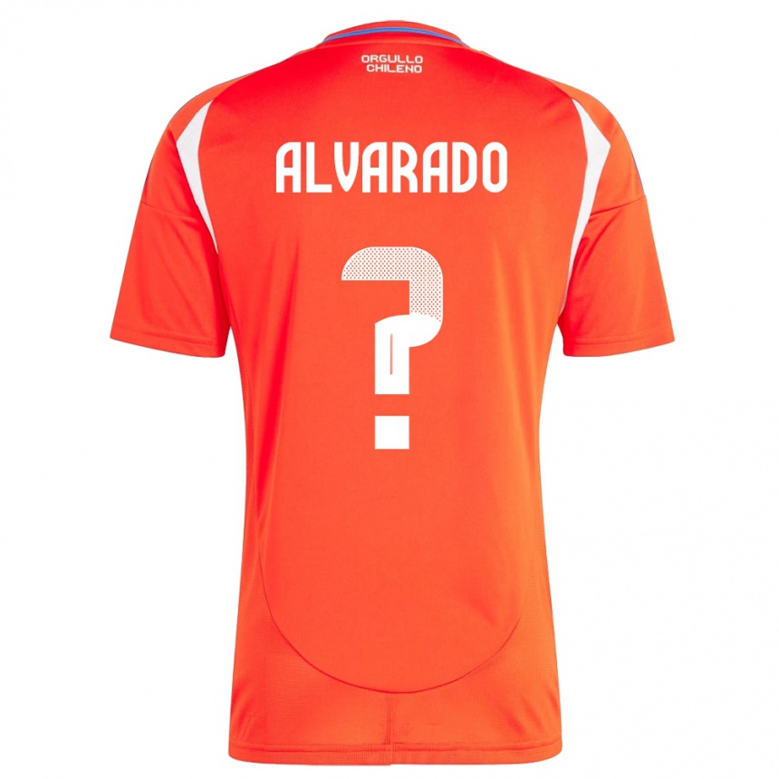 Kids Football Chile José Alvarado #0 Red Home Jersey 24-26 T-Shirt Canada