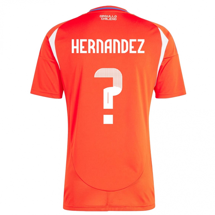 Kids Football Chile Camilo Hernández #0 Red Home Jersey 24-26 T-Shirt Canada