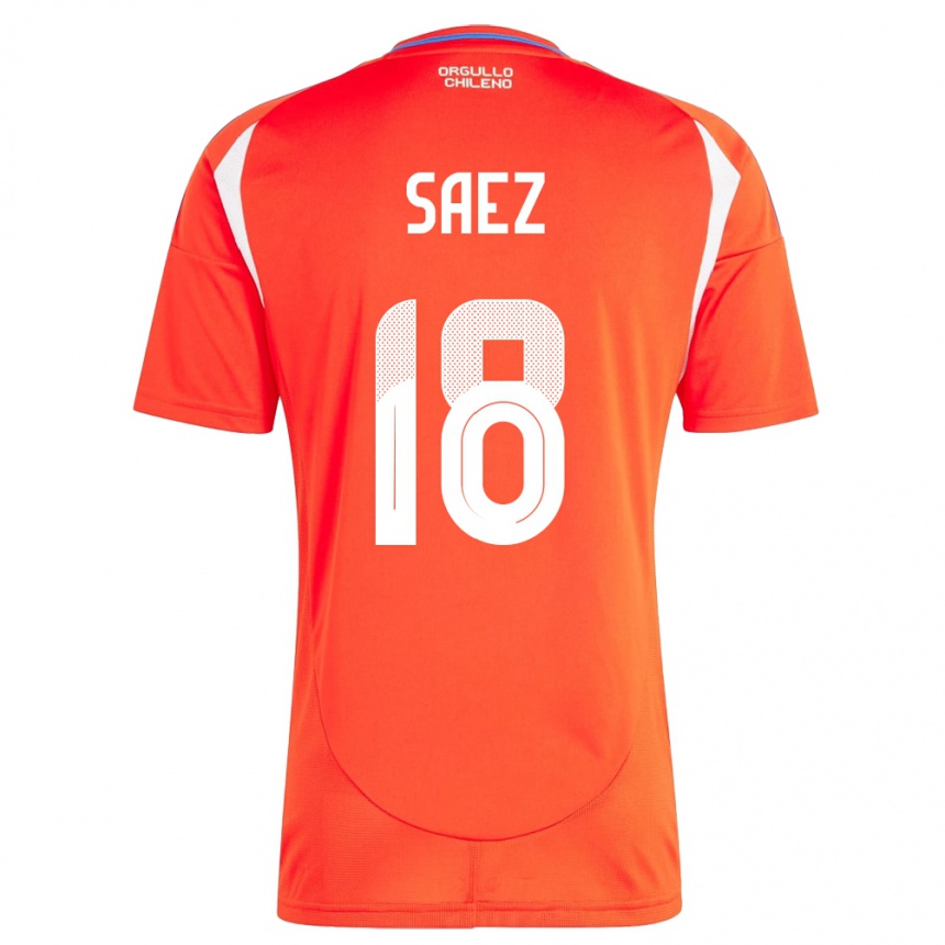 Kids Football Chile Camila Sáez #18 Red Home Jersey 24-26 T-Shirt Canada