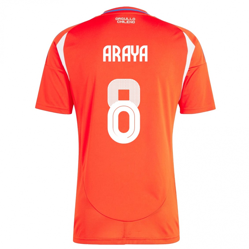 Kids Football Chile Karen Araya #8 Red Home Jersey 24-26 T-Shirt Canada