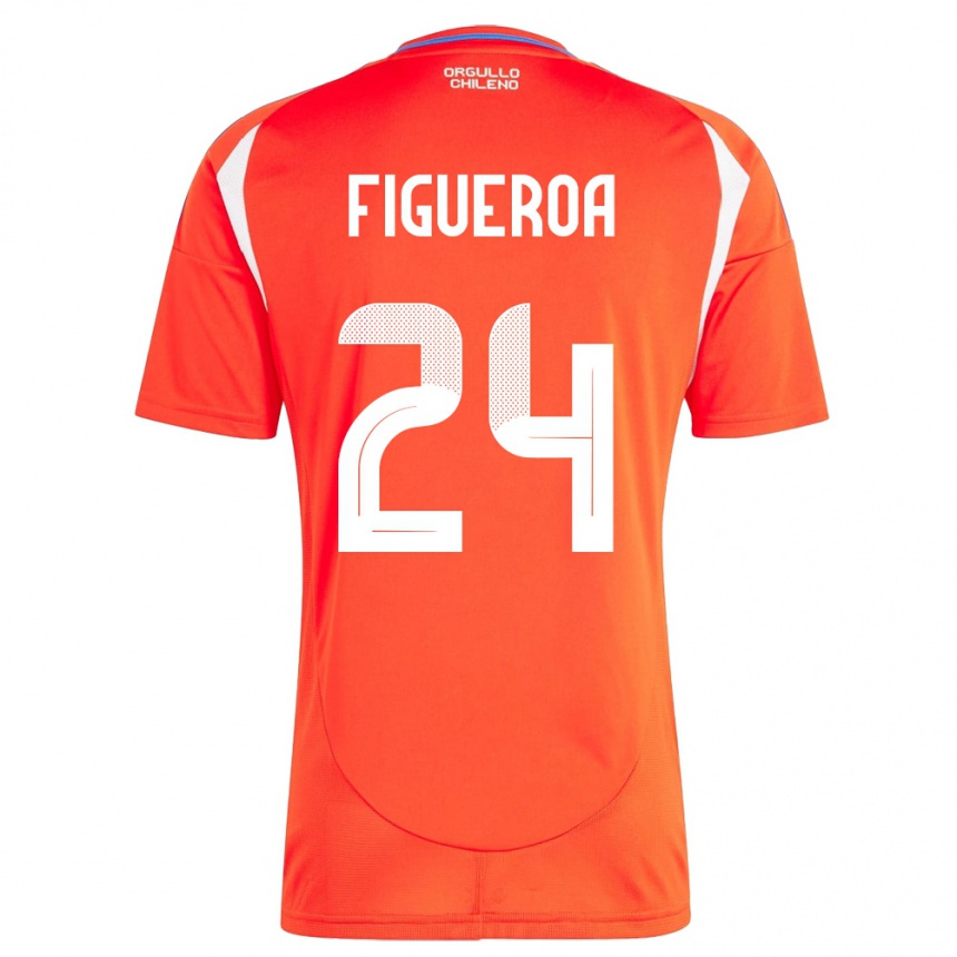 Kids Football Chile Ámbar Figueroa #24 Red Home Jersey 24-26 T-Shirt Canada