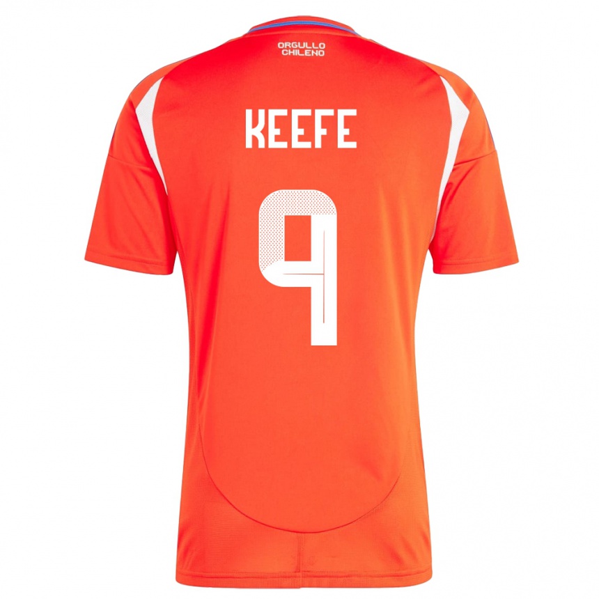 Kids Football Chile Sonya Keefe #9 Red Home Jersey 24-26 T-Shirt Canada