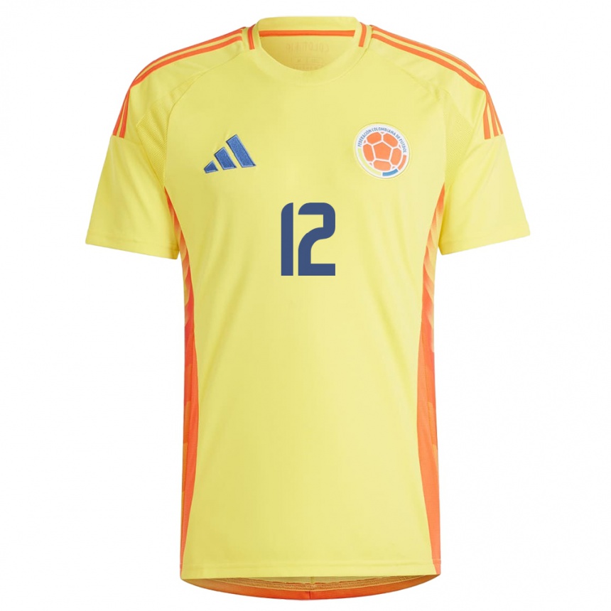 Kids Football Colombia Juan Gómez #12 Yellow Home Jersey 24-26 T-Shirt Canada