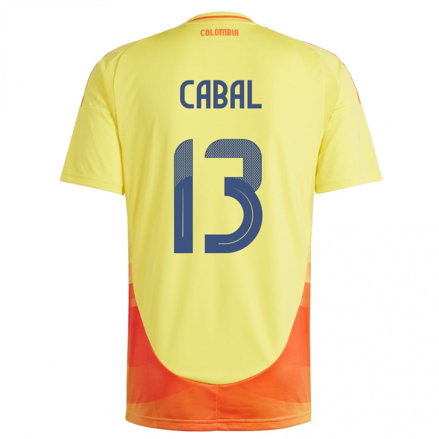 Kids Football Colombia Juan Cabal #13 Yellow Home Jersey 24-26 T-Shirt Canada