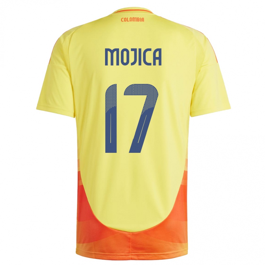 Kids Football Colombia Johan Mojica #17 Yellow Home Jersey 24-26 T-Shirt Canada