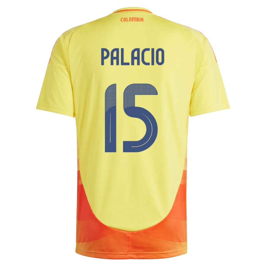 Kids Football Colombia Nelson Palacio #15 Yellow Home Jersey 24-26 T-Shirt Canada