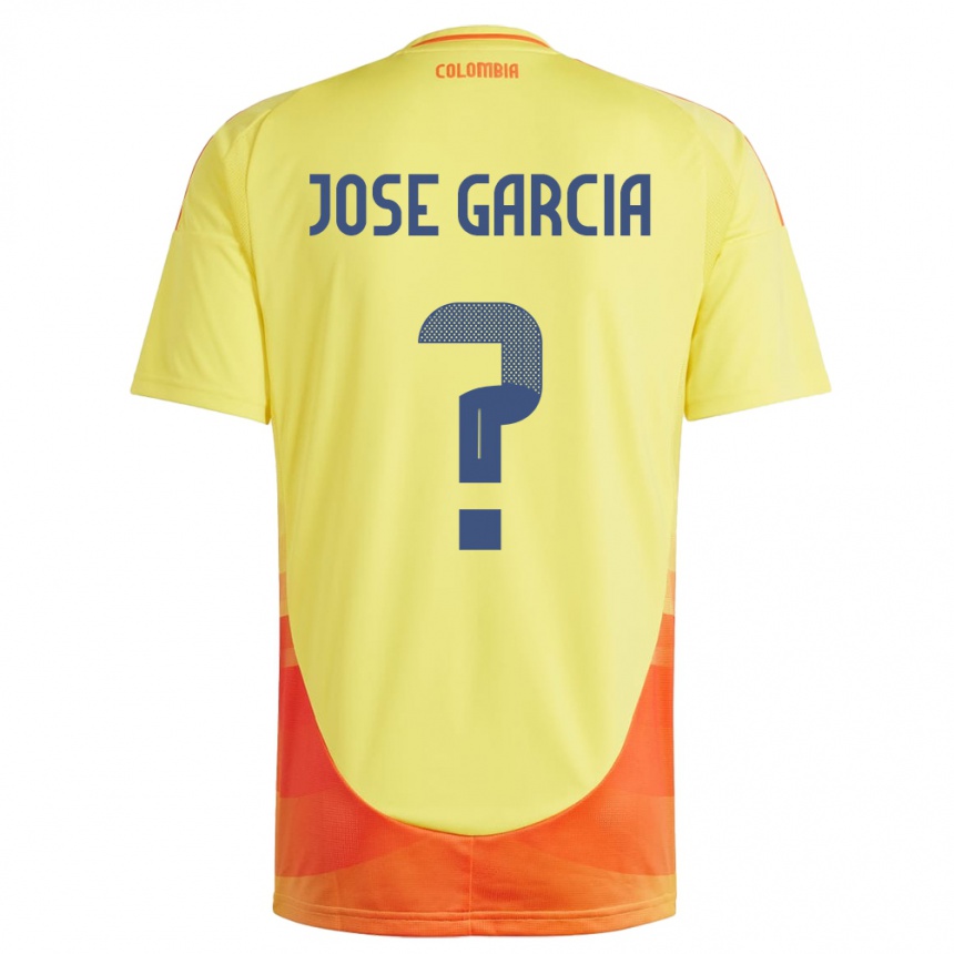 Kids Football Colombia José García #0 Yellow Home Jersey 24-26 T-Shirt Canada