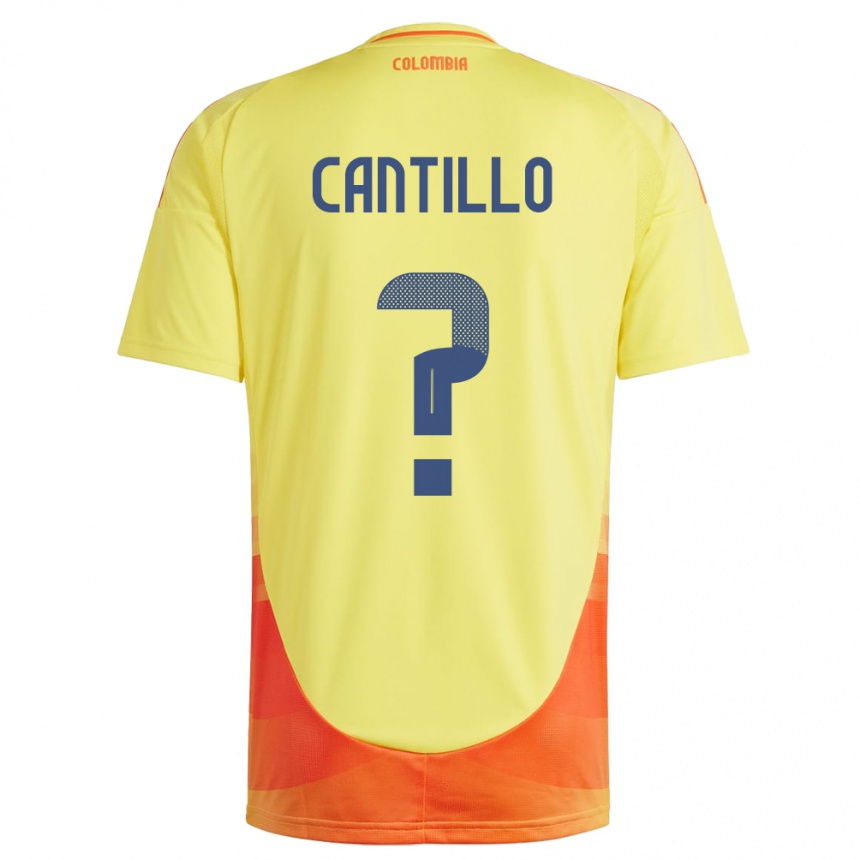 Kids Football Colombia Carlos Cantillo #0 Yellow Home Jersey 24-26 T-Shirt Canada