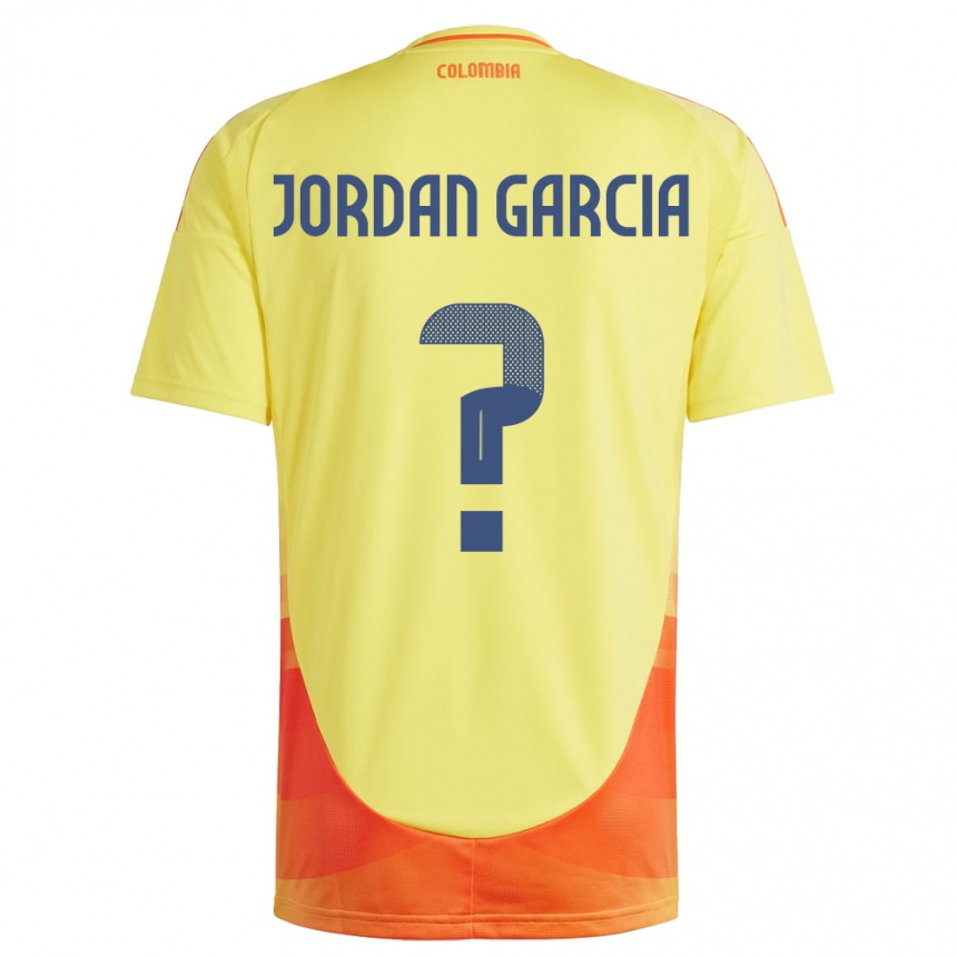 Kids Football Colombia Jordan García #0 Yellow Home Jersey 24-26 T-Shirt Canada