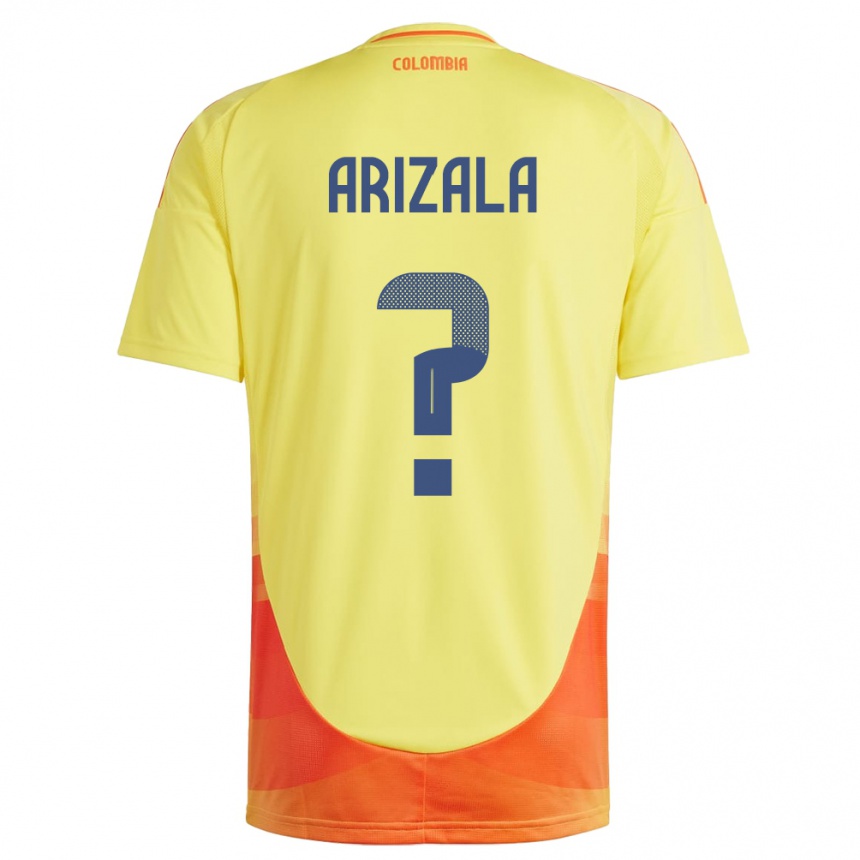 Kids Football Colombia Juan Arizala #0 Yellow Home Jersey 24-26 T-Shirt Canada