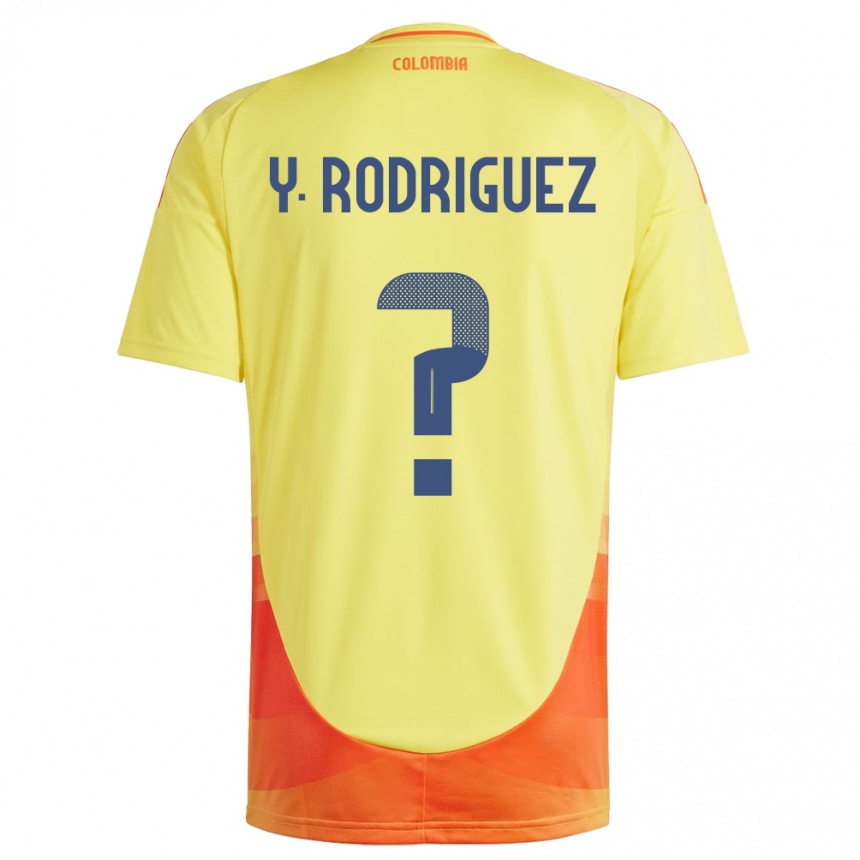 Kids Football Colombia Yefrei Rodríguez #0 Yellow Home Jersey 24-26 T-Shirt Canada