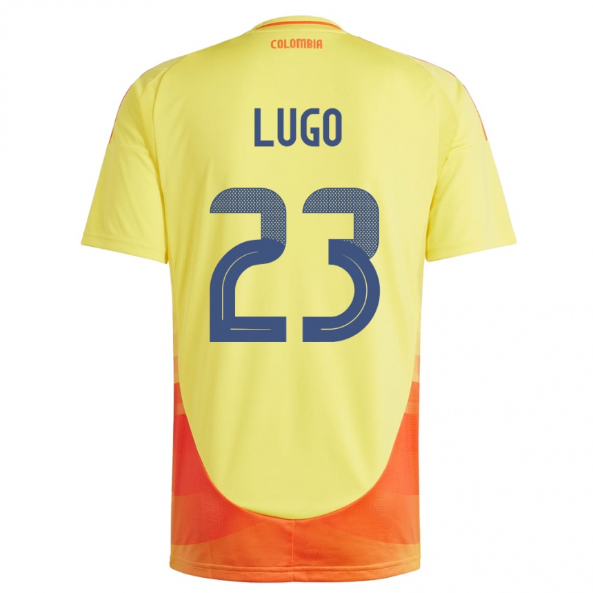 Kids Football Colombia Michelle Lugo #23 Yellow Home Jersey 24-26 T-Shirt Canada