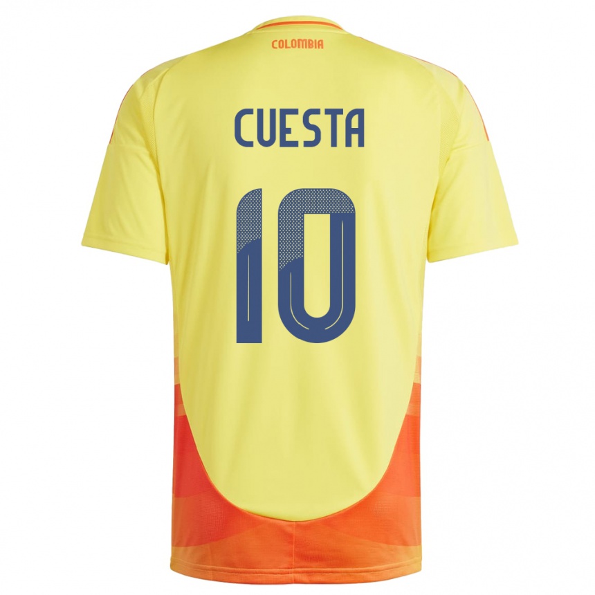 Kids Football Colombia Yisela Cuesta #10 Yellow Home Jersey 24-26 T-Shirt Canada