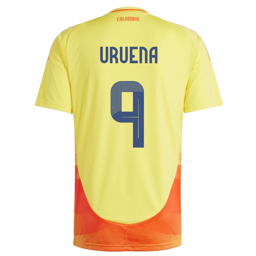 Kids Football Colombia Gabriela Urueña #9 Yellow Home Jersey 24-26 T-Shirt Canada