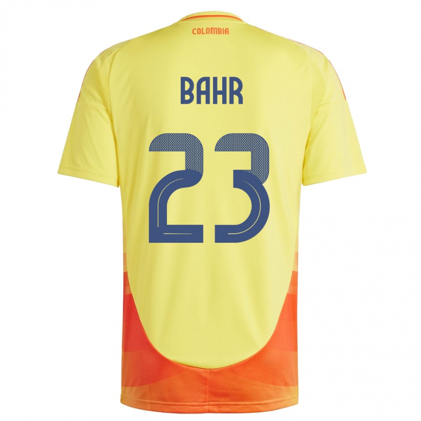 Kids Football Colombia Elexa Bahr #23 Yellow Home Jersey 24-26 T-Shirt Canada