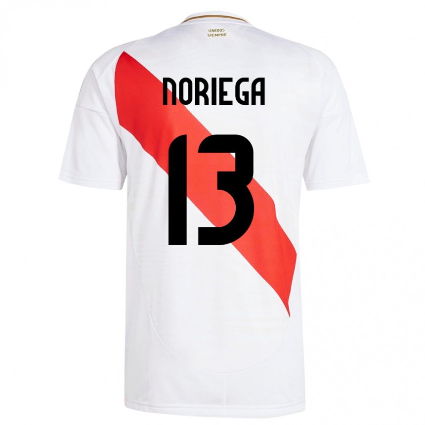 Kids Football Peru Erick Noriega #13 White Home Jersey 24-26 T-Shirt Canada