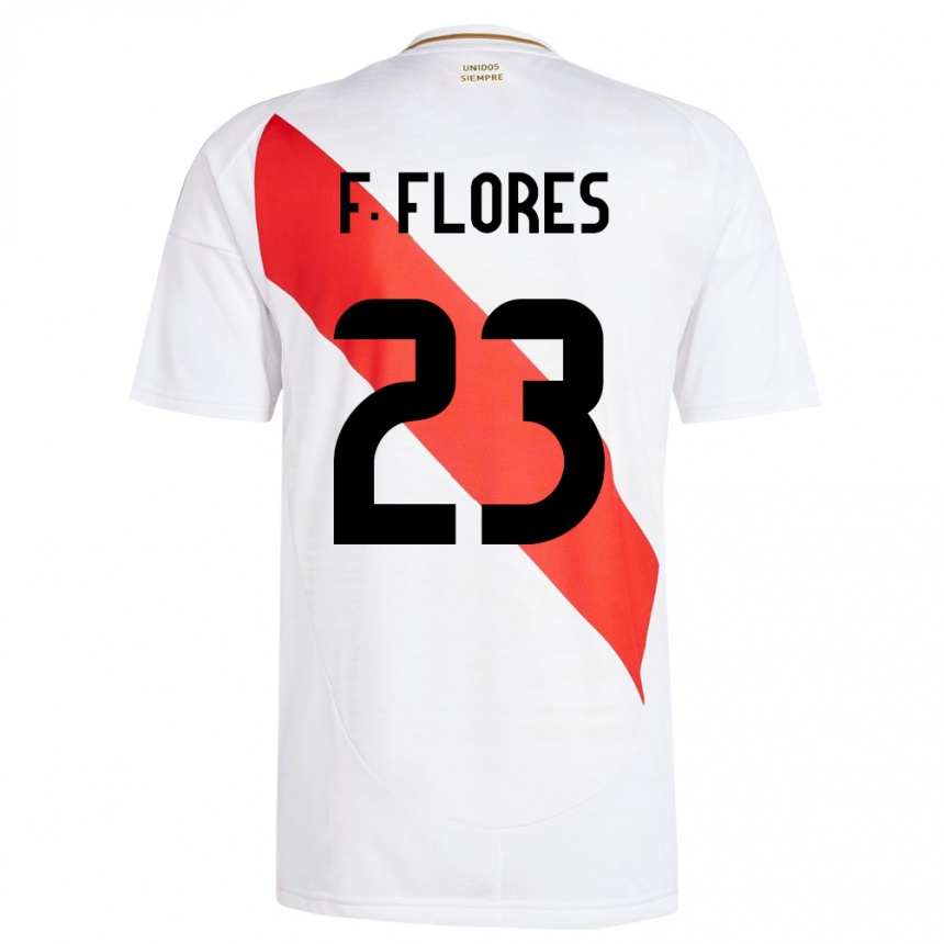 Kids Football Peru Franchesco Flores #23 White Home Jersey 24-26 T-Shirt Canada