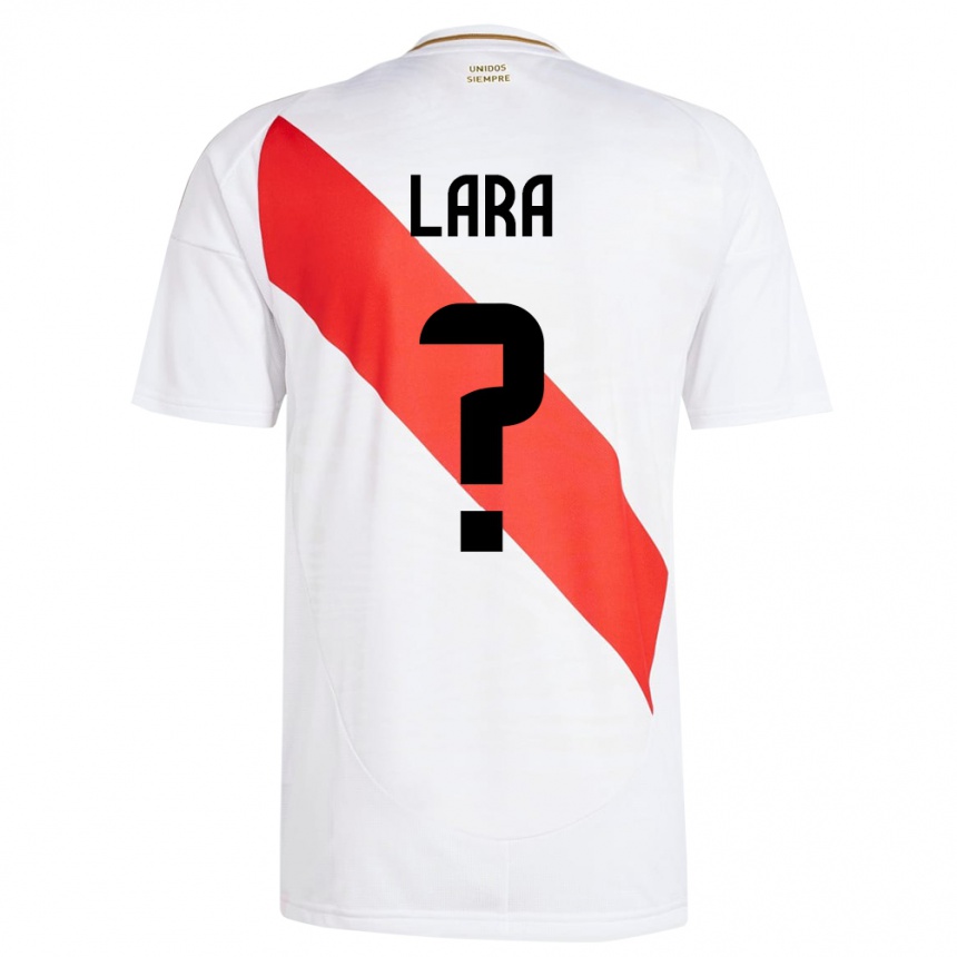 Kids Football Peru Jean Lara #0 White Home Jersey 24-26 T-Shirt Canada