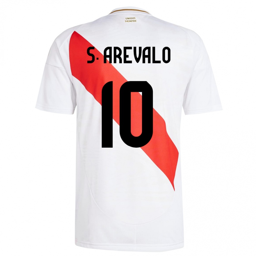 Kids Football Peru Sandra Arévalo #10 White Home Jersey 24-26 T-Shirt Canada