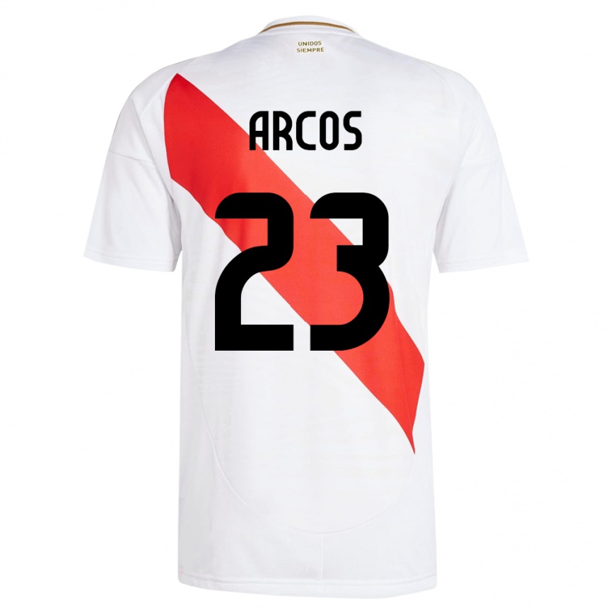 Kids Football Peru Lucía Arcos #23 White Home Jersey 24-26 T-Shirt Canada