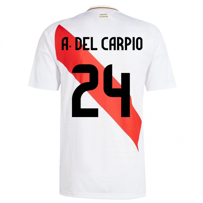 Kids Football Peru Annie Del Carpio #24 White Home Jersey 24-26 T-Shirt Canada