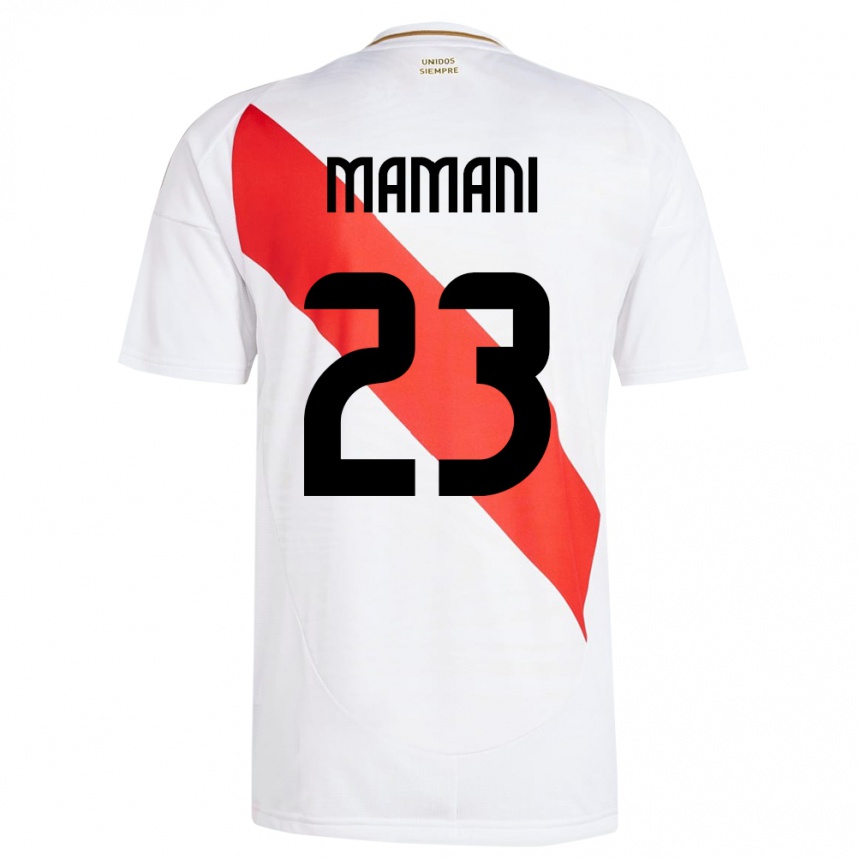 Kids Football Peru Julia Mamani #23 White Home Jersey 24-26 T-Shirt Canada